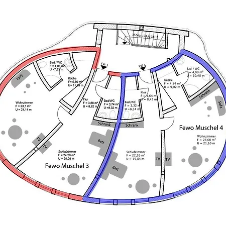 Appartement Muschel 3